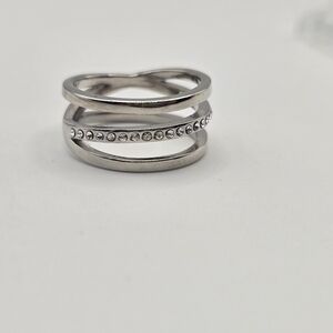 Vita Fede Silver Helix Crystal Ring